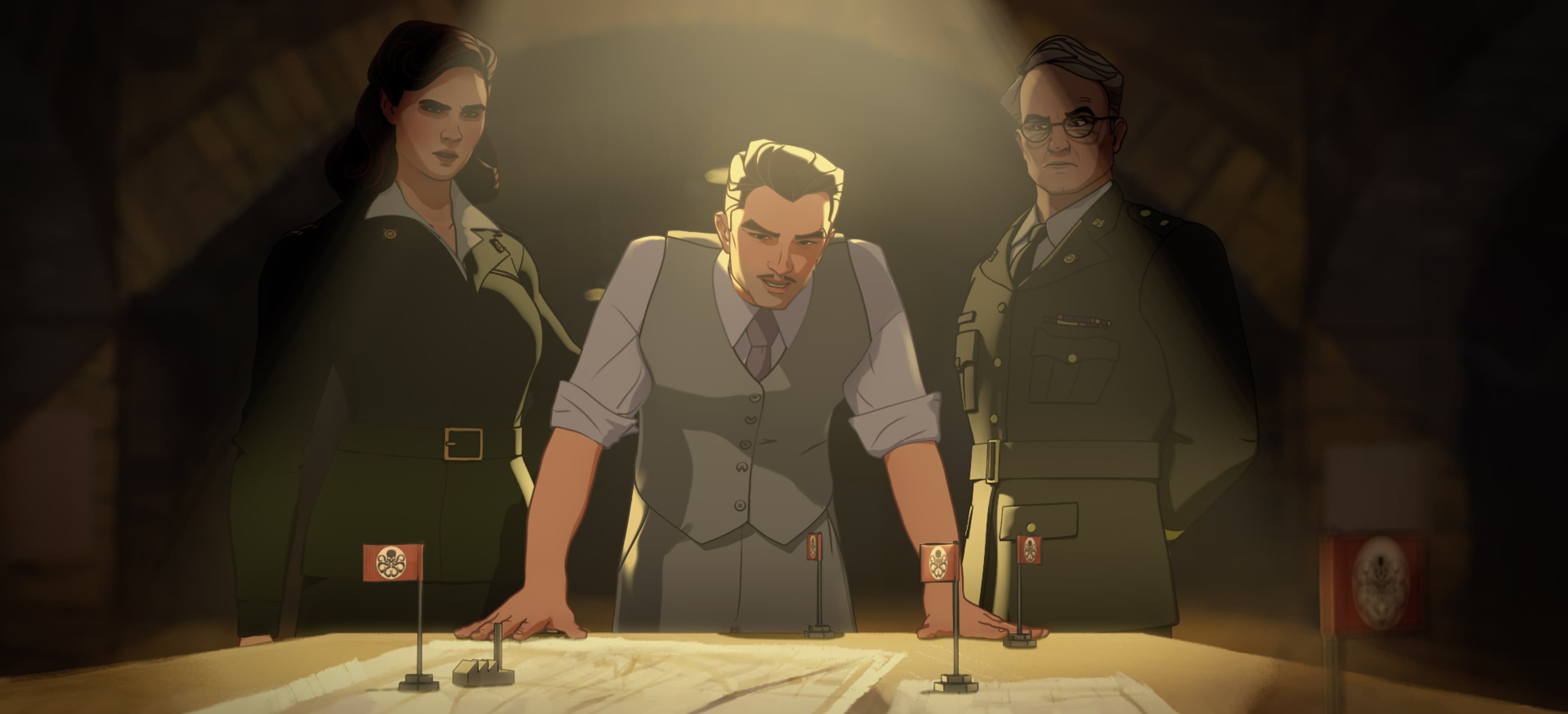 Peggy Carter, Howard Stark, Colonel Flynn | What If...?