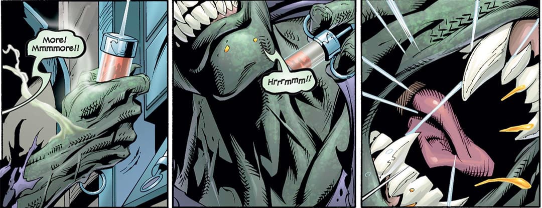 Norman injects himself with Goblin serum