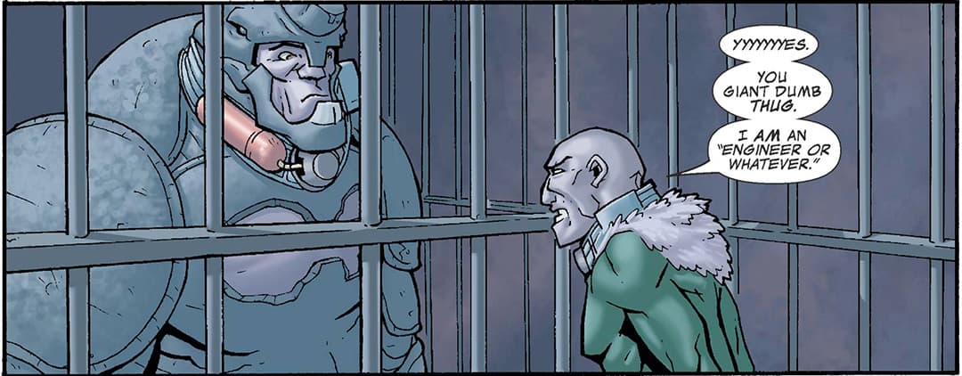 Toomes imprisoned in a "zoo" of animal-themed villains.