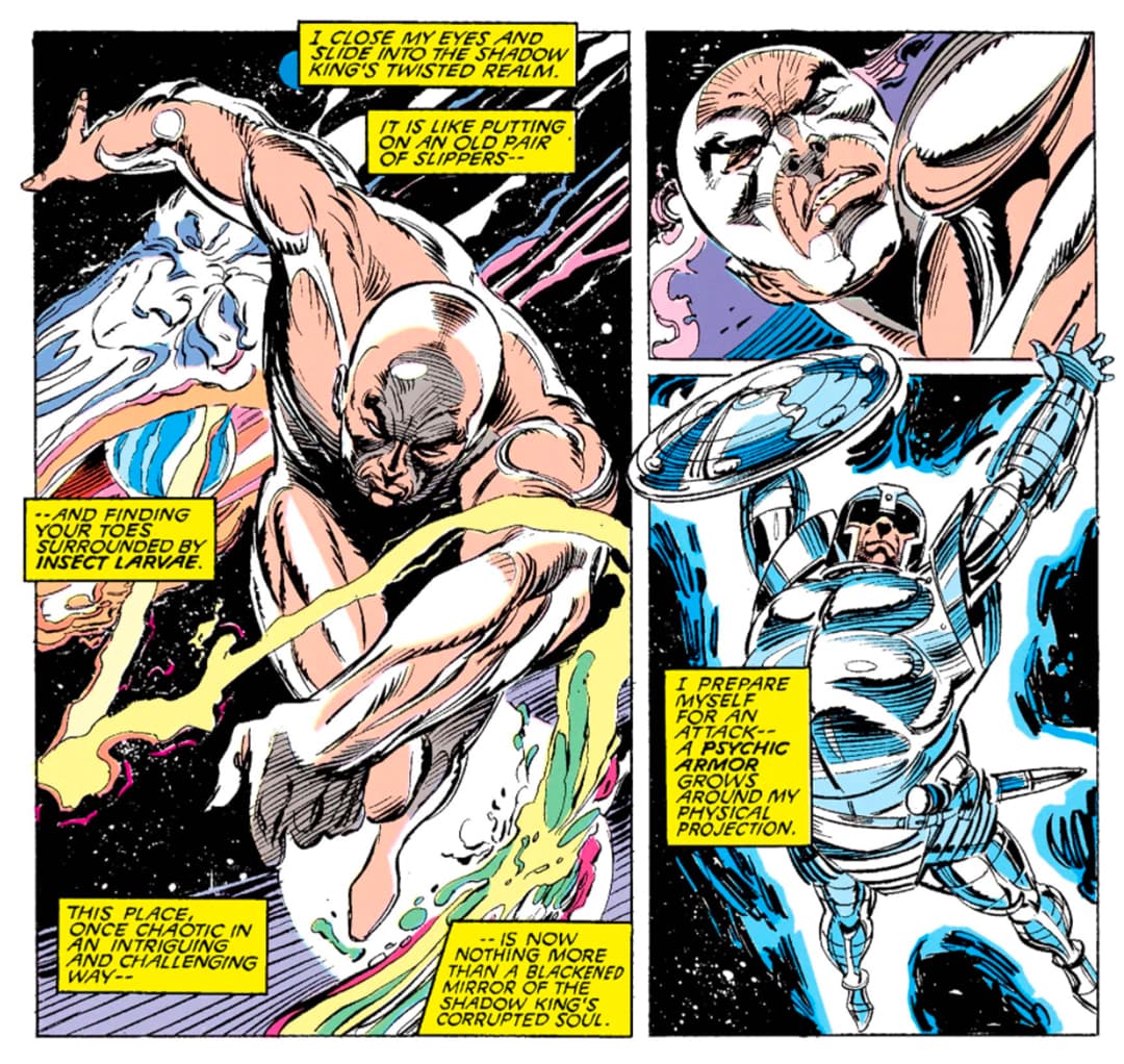  at the hands of Charles Xavier, the Shadow King has existed as a purely ethereal being on the astral plane so his powers are such that he doesn’t require a physical form at all to continue his existence.