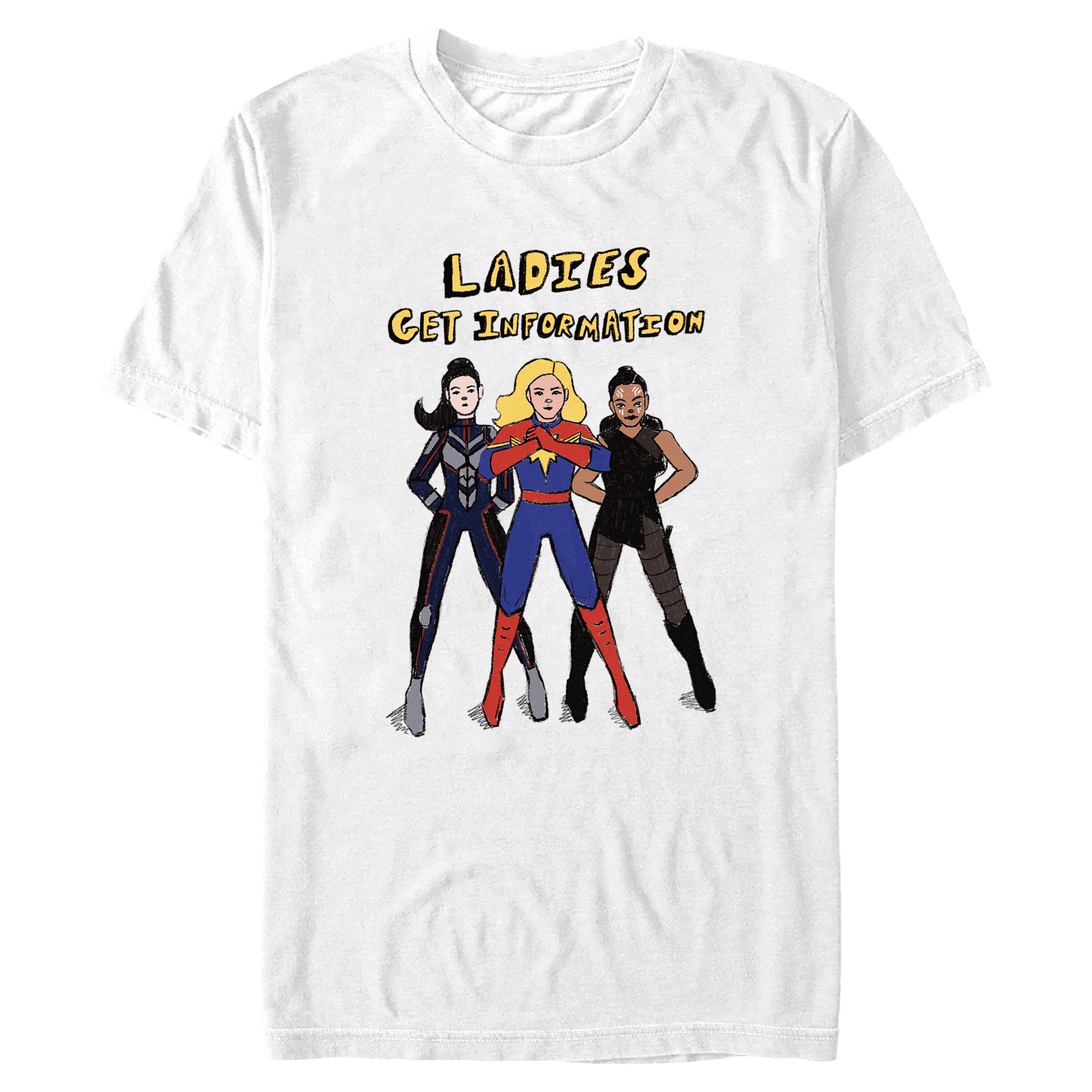 Get Information t-shirt / shop it <a href=https://www.amazon.com/Marvel-Heroes-Ladies-Information-T-Shirt/dp/B09Z1XMVD3?ref_=ast_sto_dp&th=1&psc=1>here</a>
