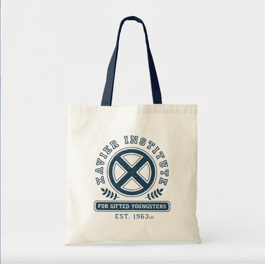 X-Men Worn Xavier Institute Collegiate Graphic Tote Bag