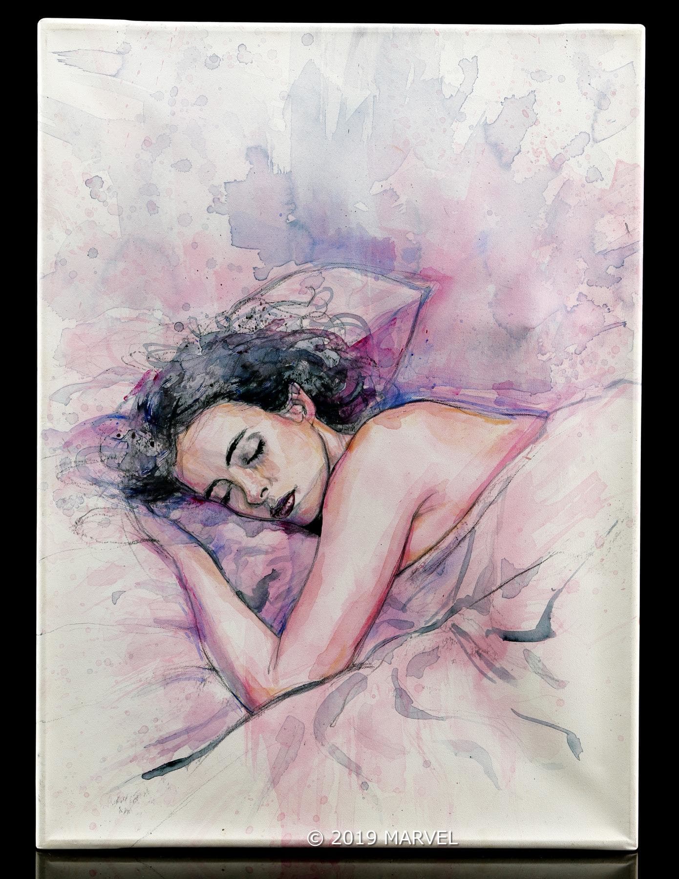 Oscar Arocho's Painting of Jessica Jones Sleeping