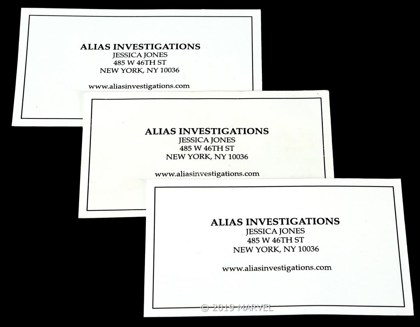 Alias Investigations Business Cards
