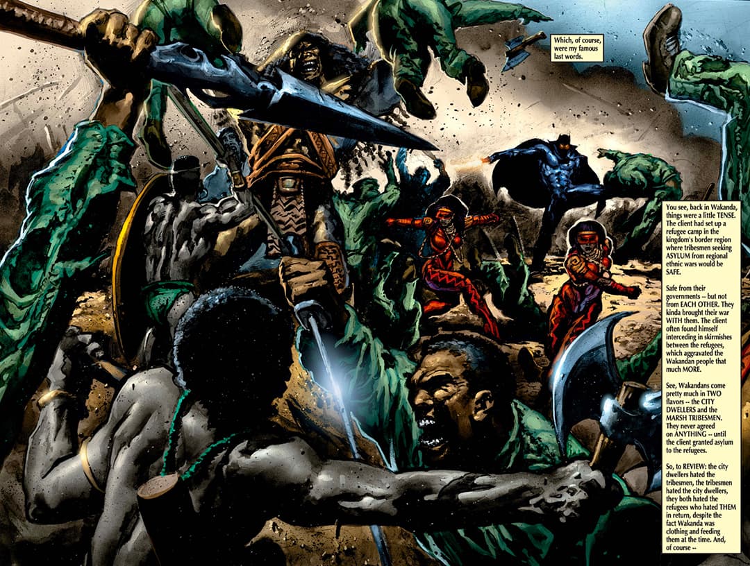 Okoye is a devoted bodyguard and skilled chauffer who assures her King's safety and the safety of Wakanda.