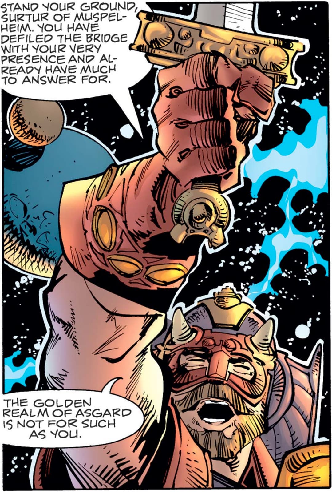 Heimdall defending the Bifrost