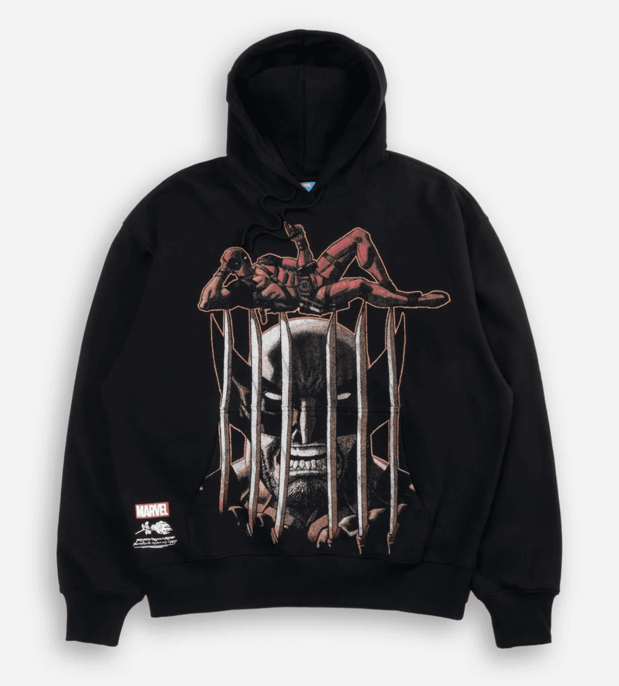 Deadpool Wolverine Regime Hoodie in Black