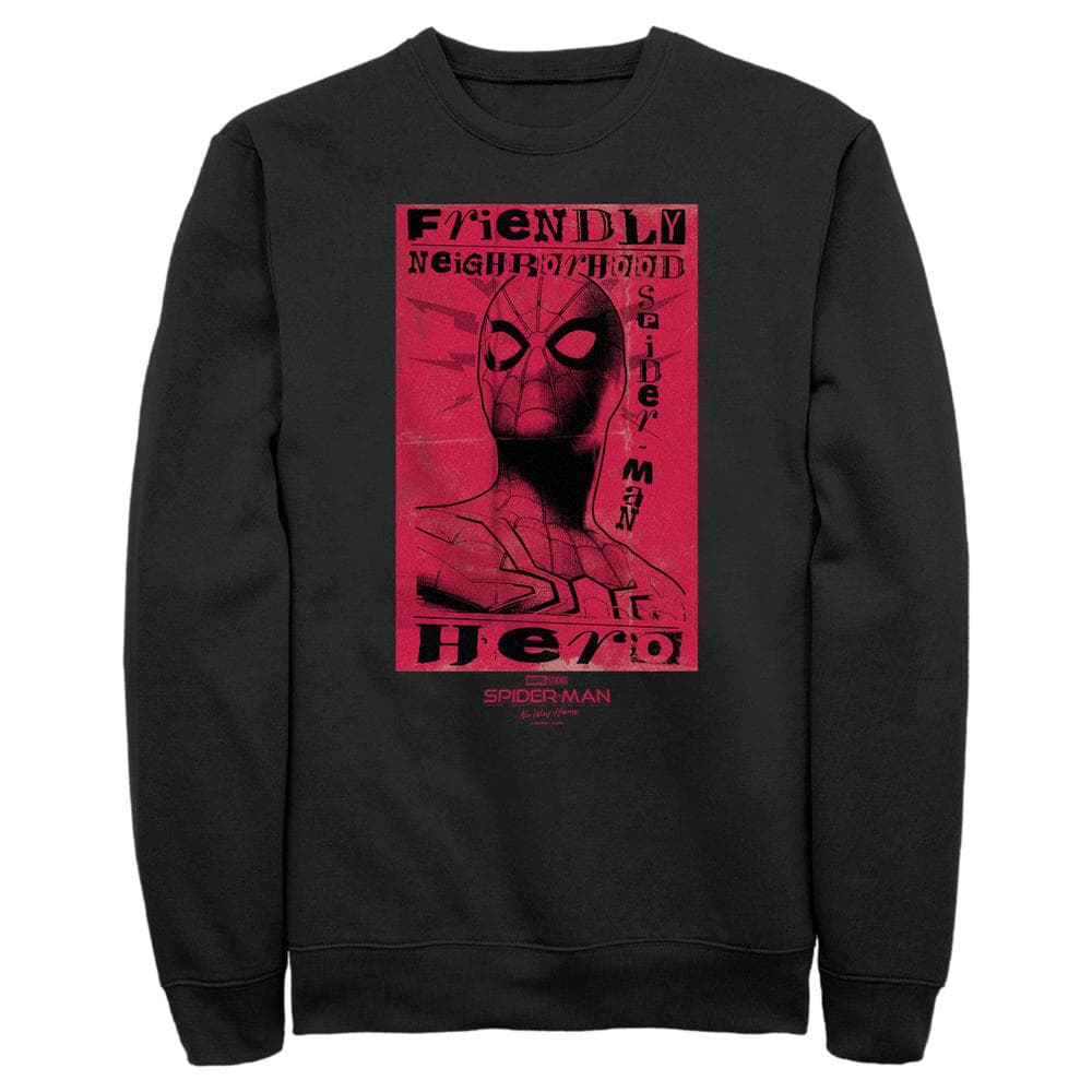 Marvel Men's Marvel Spider-Man: No Way Home Friendly Neighborhood Hero Red Sweatshirt