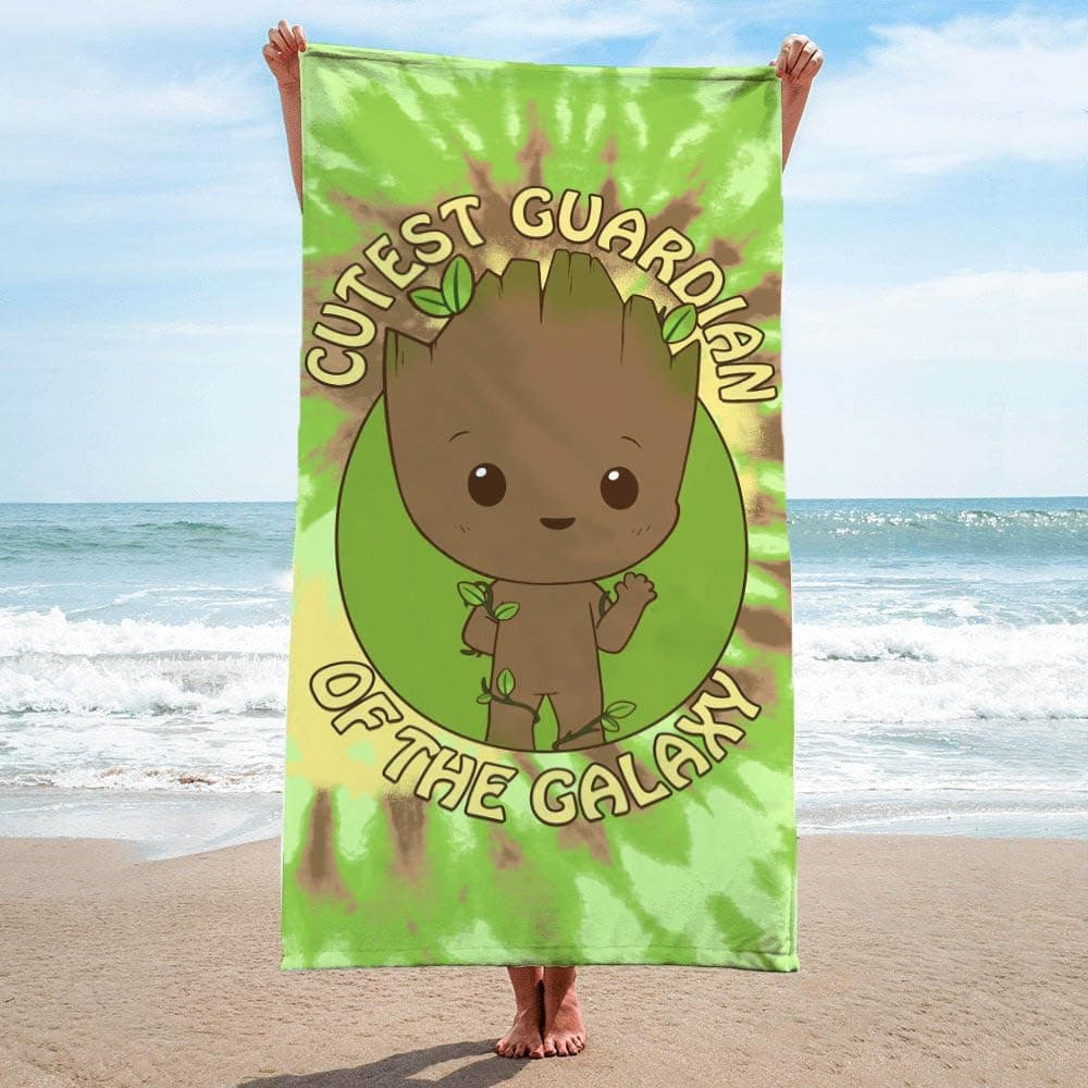 Jay Franco Marvel Guardians of The Galaxy Groot Kids Bath Pool Beach Towel - Super Soft & Absorbent 100% Cotton Towel, Measures 28 x 58