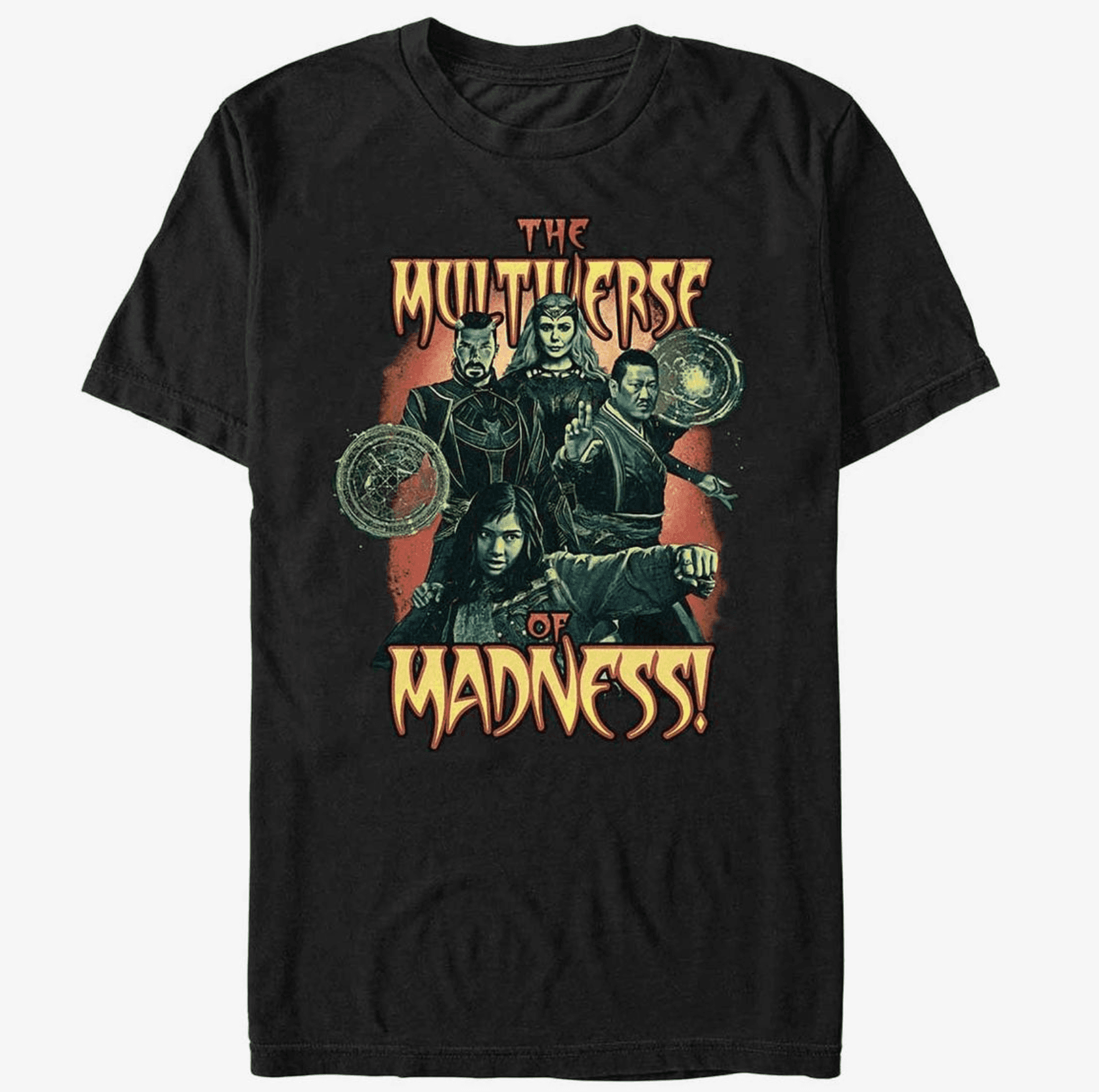 Madness! t-shirt / shop it <a href=https://www.hottopic.com/product/marvel-dr.-strange-in-the-multiverse-of-madness-t-shirt/18785922.html>here</a>