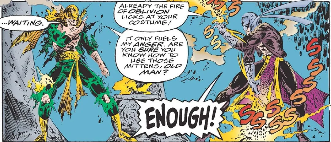 Steel Serprent faces off against Iron Fist.