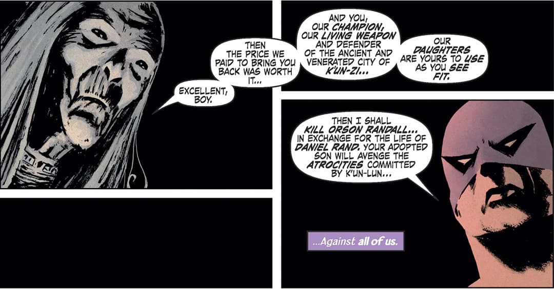 Davos does make a deal with the treacherous Crane Mother.