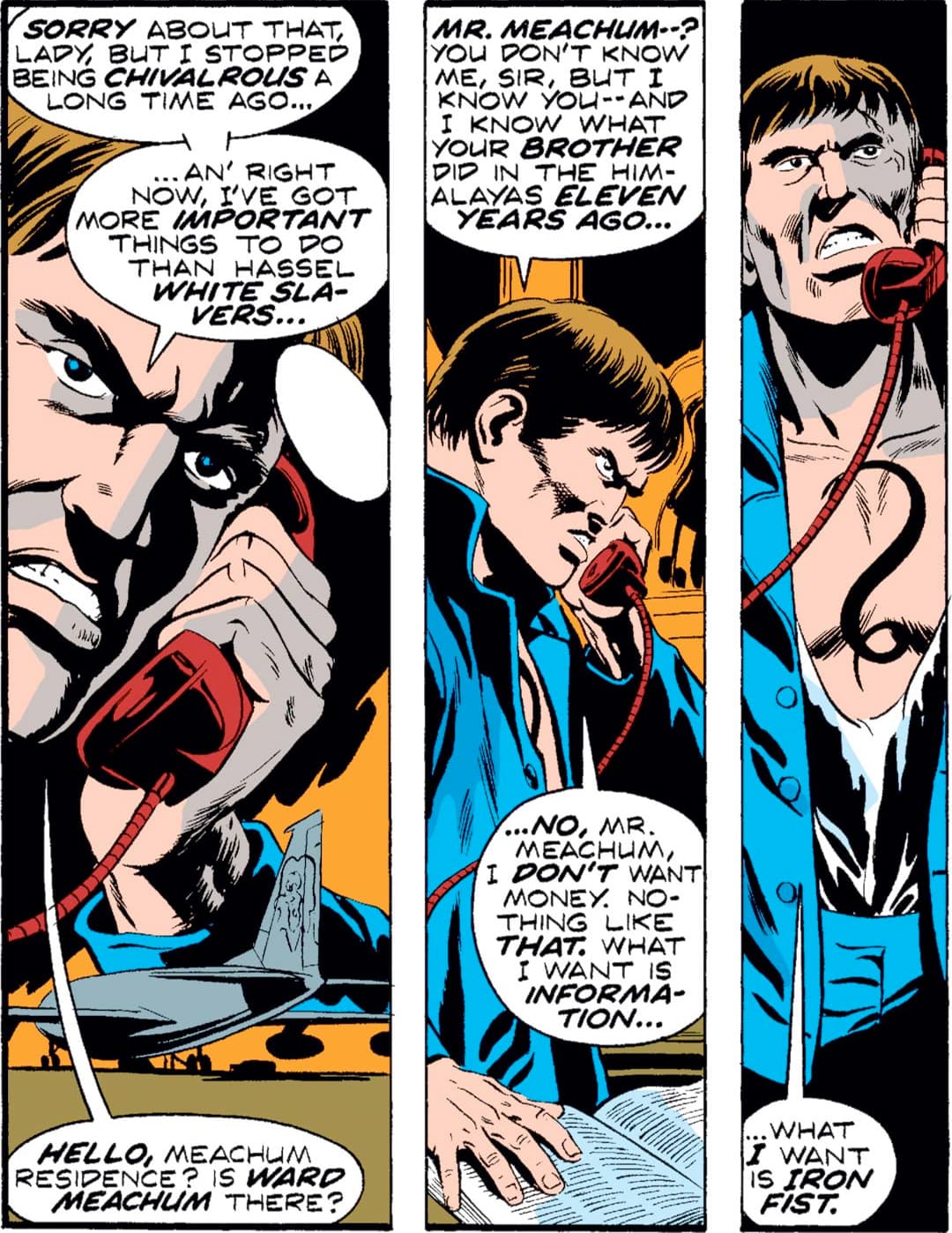 Steel Serpent arrives in New York City to make contact with Ward Meachum and find Iron Fist.