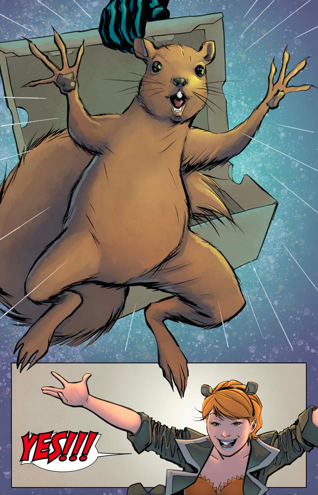 Squirrel Girl and a squirrel