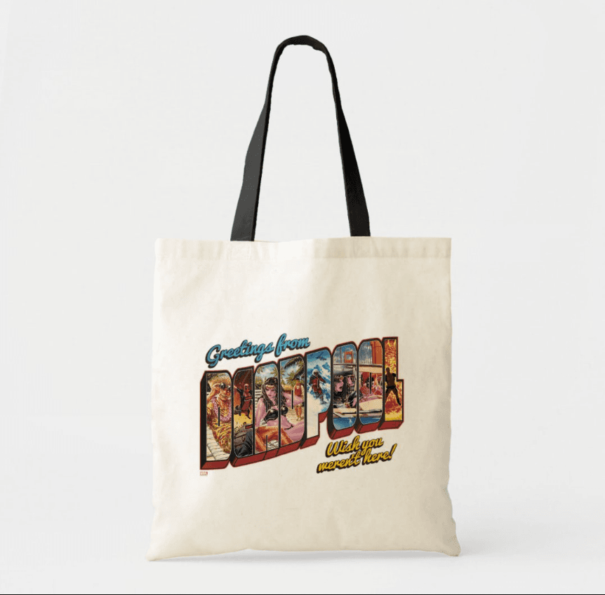 Deadpool Vacation Postcard Tote Bag