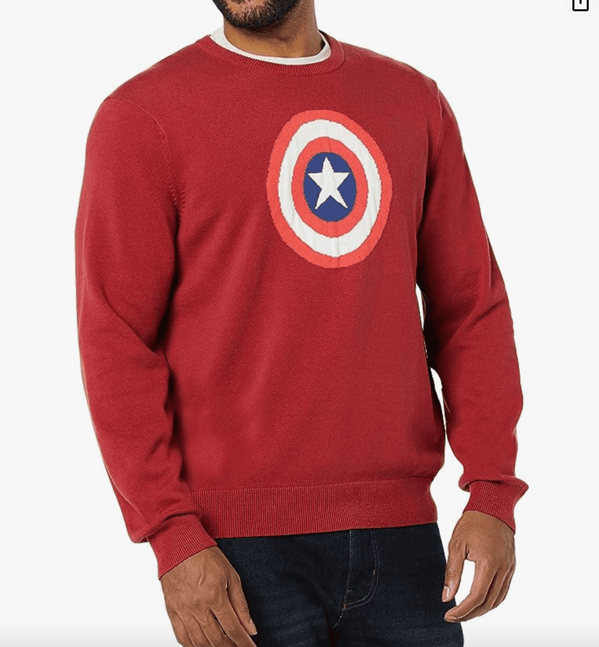 Shop it <a href=https://www.amazon.com/Amazon-Essentials-Disney-Sweaters-Marvel/dp/B09R4P9JJK>here</a>