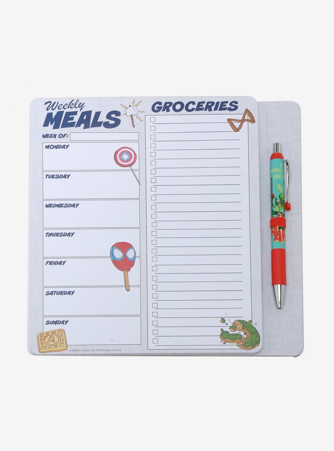 Marvel Eat the Universe Meal Planning Notepad