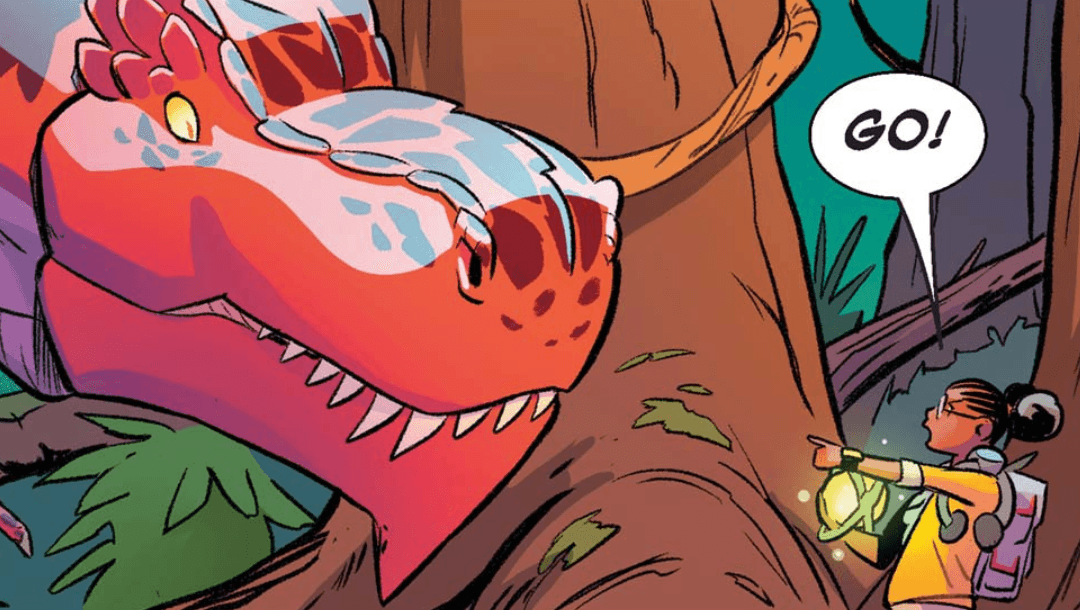Lunella says goodbye to Devil Dinosaur