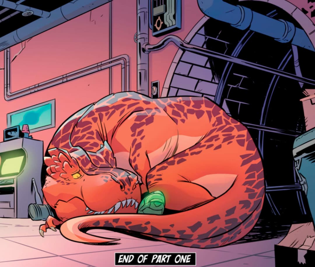 Devil Dinosaur resting