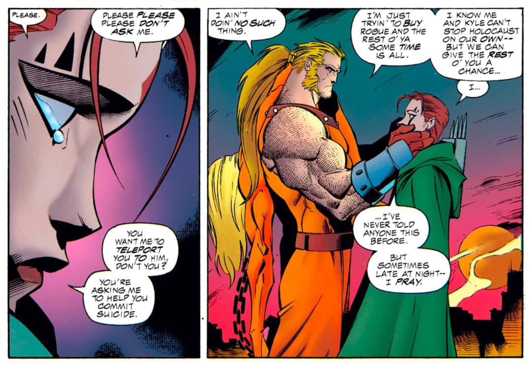 Sabretooth asks Blink to teleport him