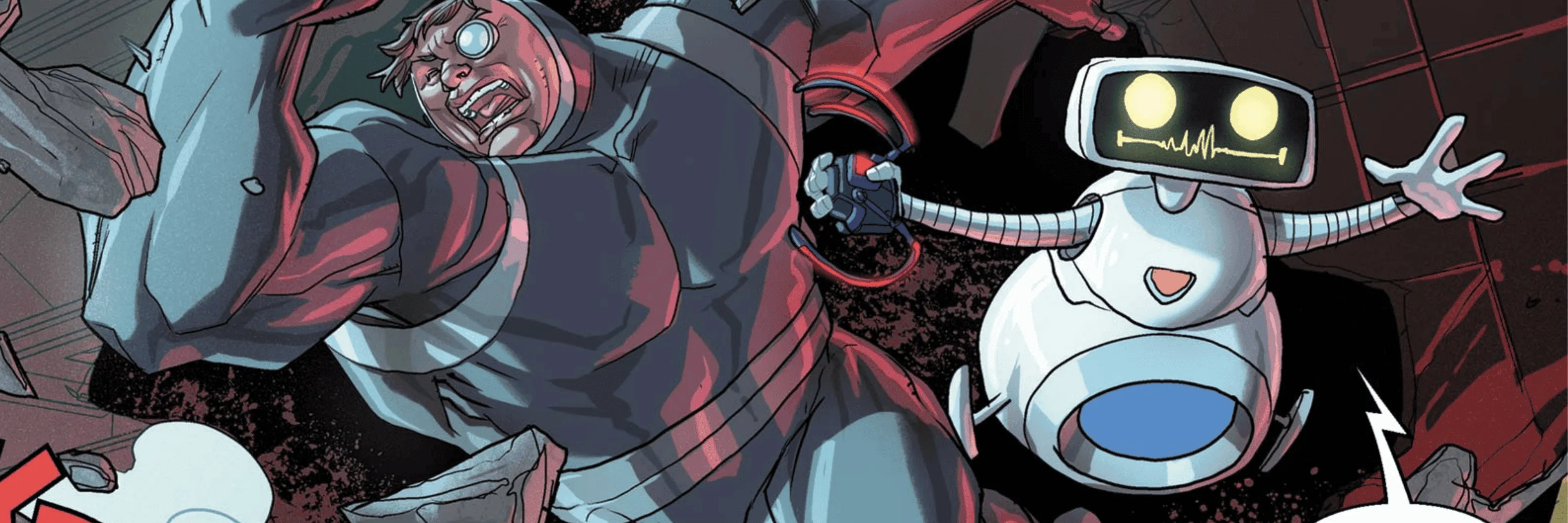 H.E.R.B.I.E. em destaque na arte oficial da Marvel