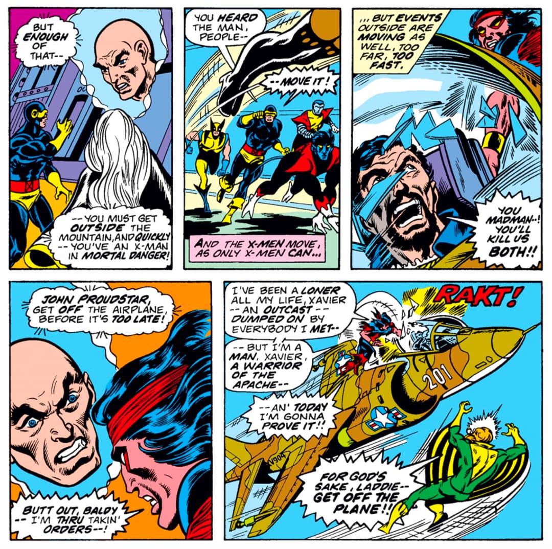 Thunderbird climbing onto an airplane to try and stop it.