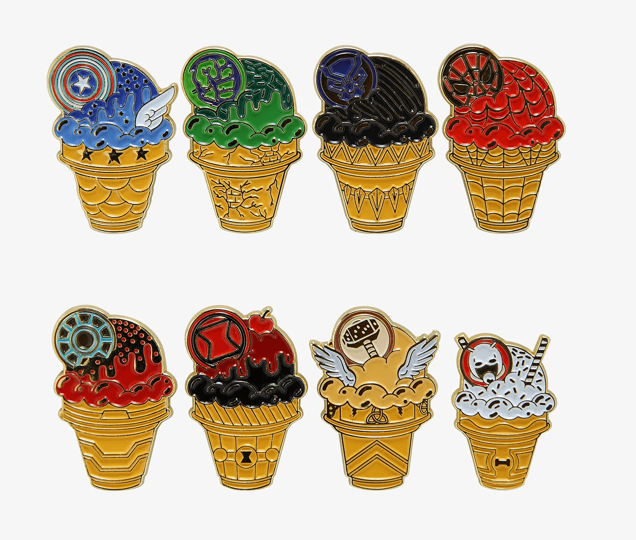 Marvel Eat the Universe Avengers Ice Cream Cone Blind Box Enamel Pin / BoxLunch