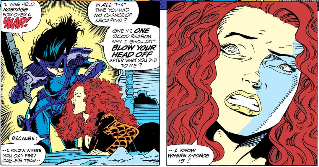 Domino coerces out the location of the X-Force