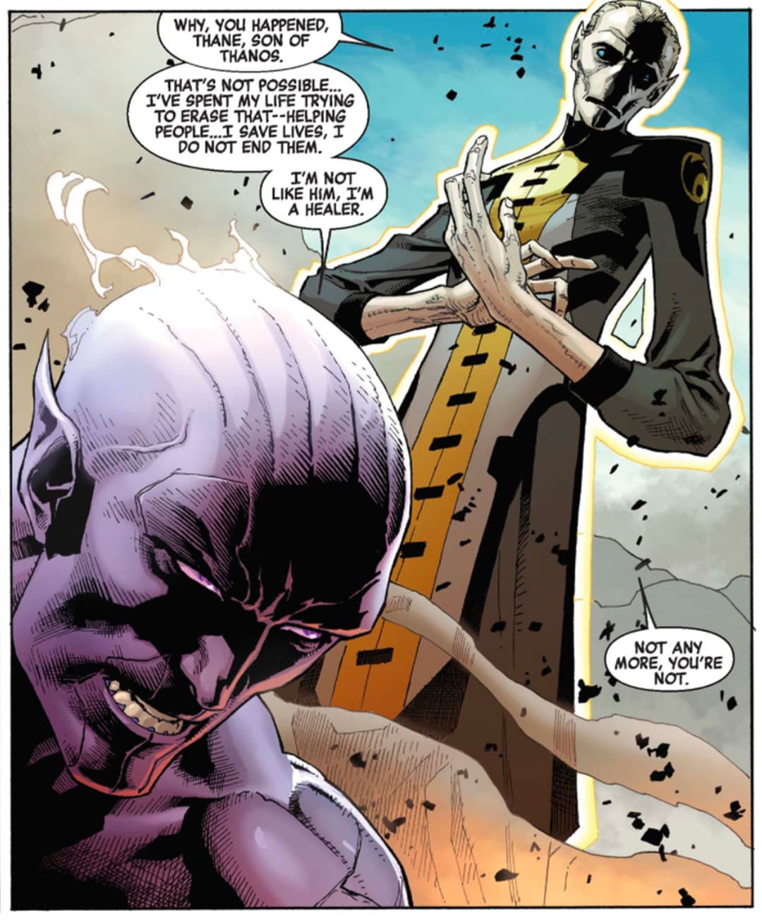 Maw confronts Thane.