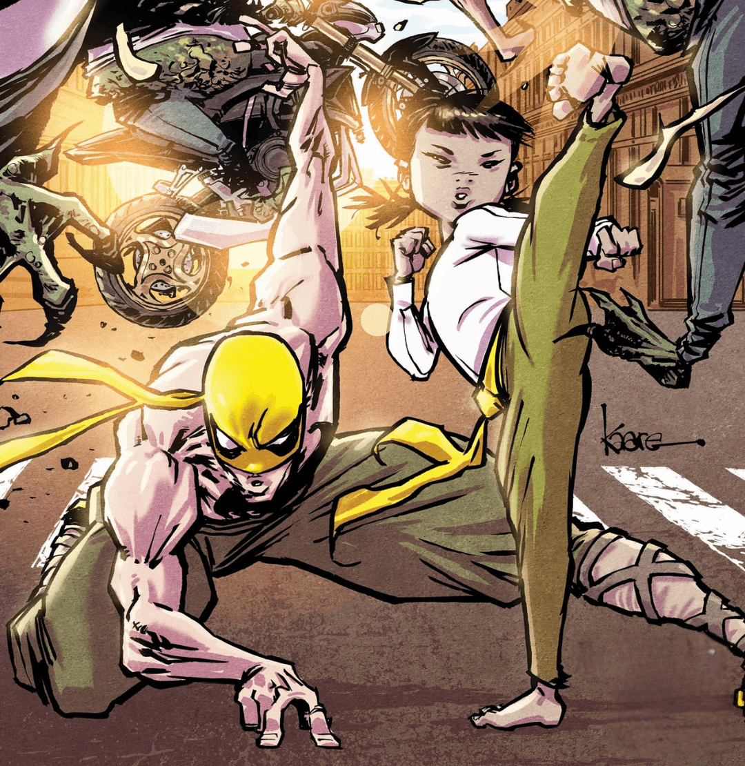 Danny Rand, AKA Iron Fist, and Pei, AKA Iron Fist