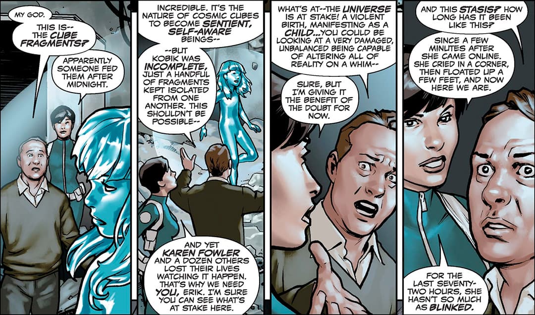 Doctor Erik Selvig meeting the Cube Fragments, Kobik