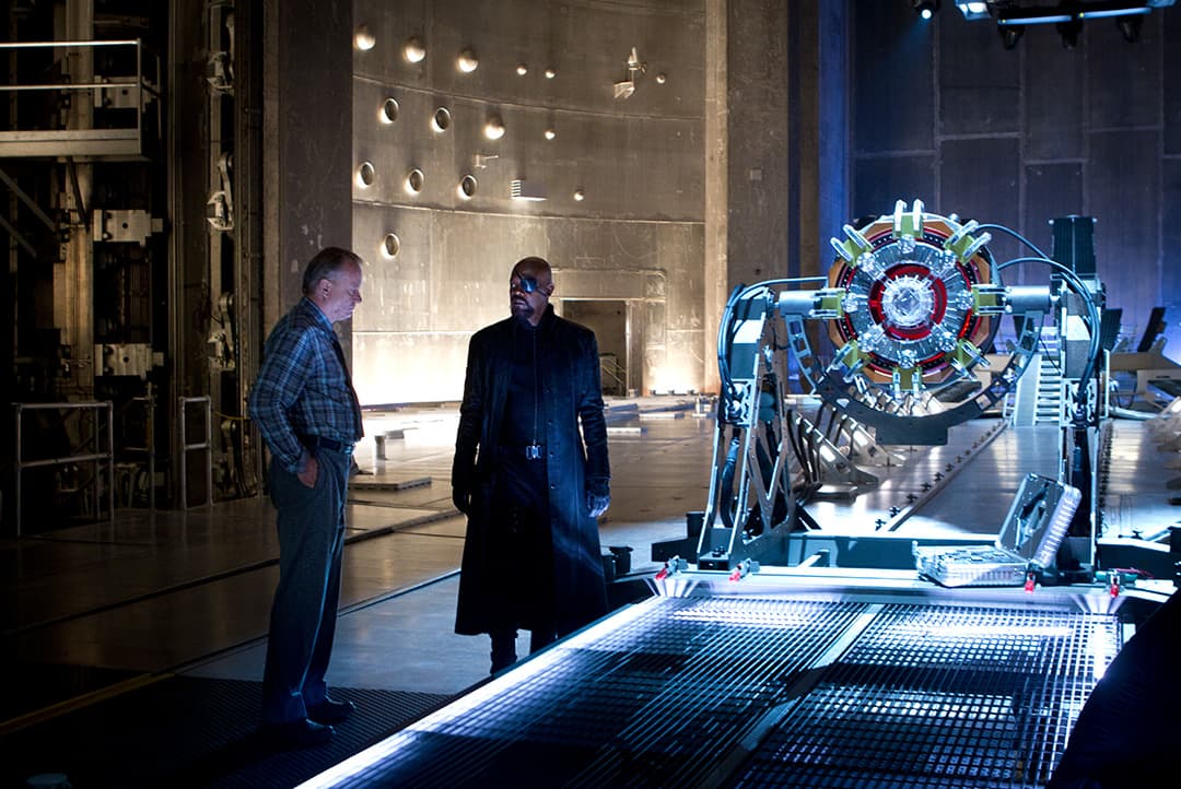 Selvig and Fury with the Tesseract