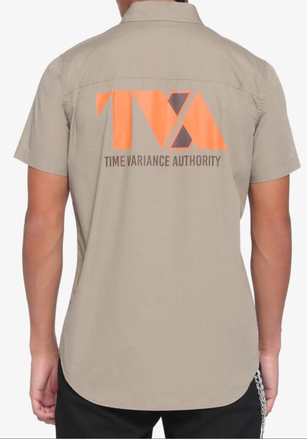  Our Universe TVA Woven Button-Up / shop it <a href=https://www.hottopic.com/product/our-universe-marvel-loki-tva-woven-button-up/15106276.html?cgid=pop-culture-shop-by-license-loki>here</a>