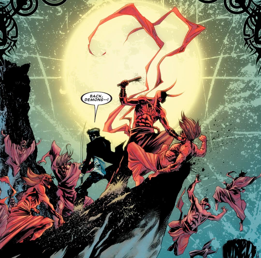 Bakuto fighting alongside Matt Murdock with the Hand