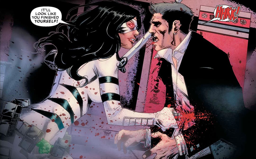 White Tiger stabbing Bakuto