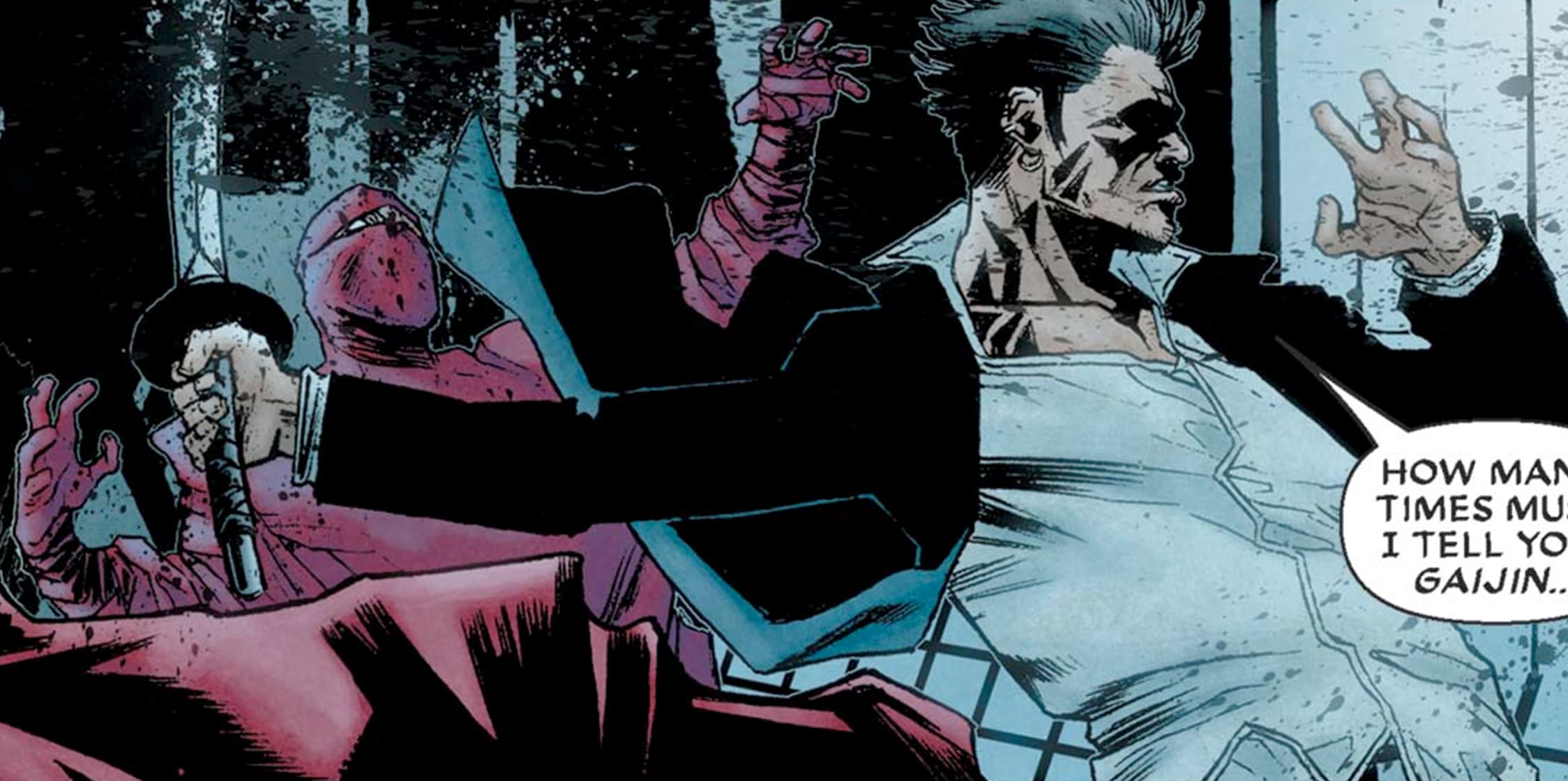 Bakuto fights off an attacker with ease