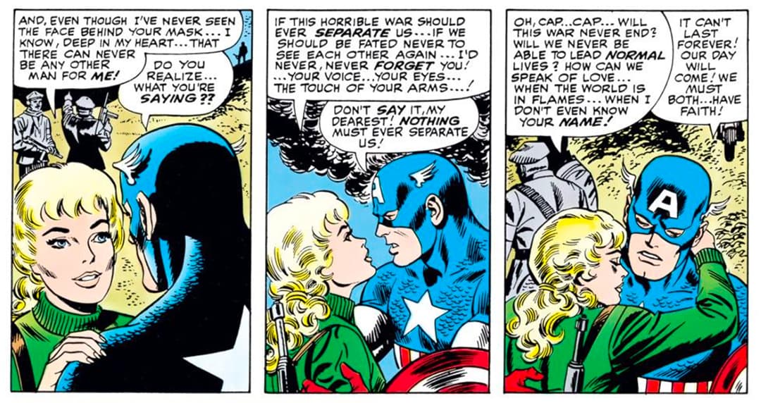 Peggy and Cap share a romantic bond.
