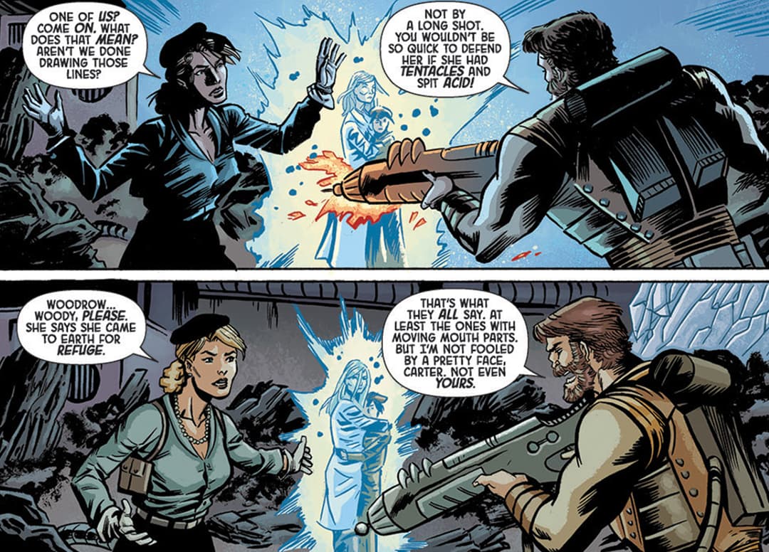 Peggy defends an alien refugee.