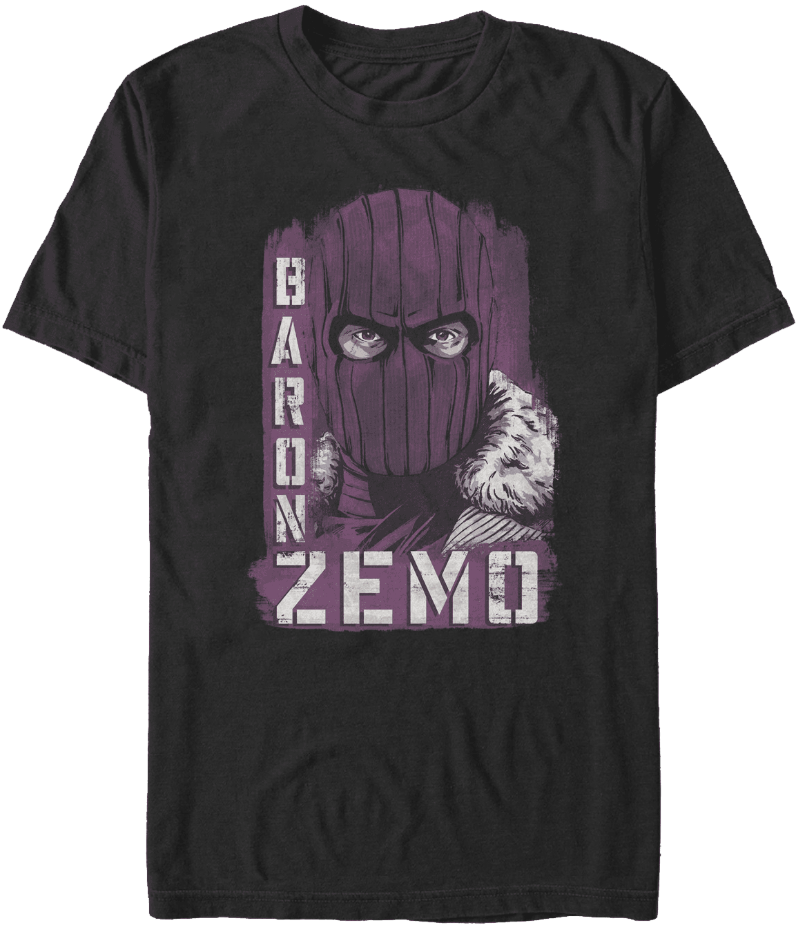 <a href=https://www.hottopic.com/product/marvel-the-falcon-and-the-winter-soldier-named-baron-zemo-t-shirt/15412314.html>Named Baron Zemo T-Shirt</a> / Hot Topic