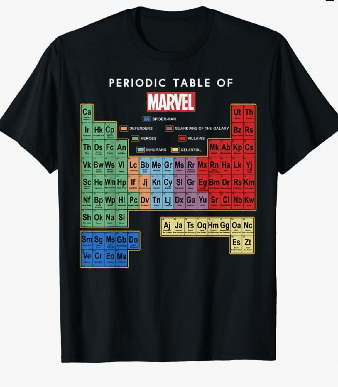 Shop it <a href=https://www.amazon.com/Marvel-Ultimate-Periodic-Elements-Graphic/dp/B07B6KG8QQ>here</a>
