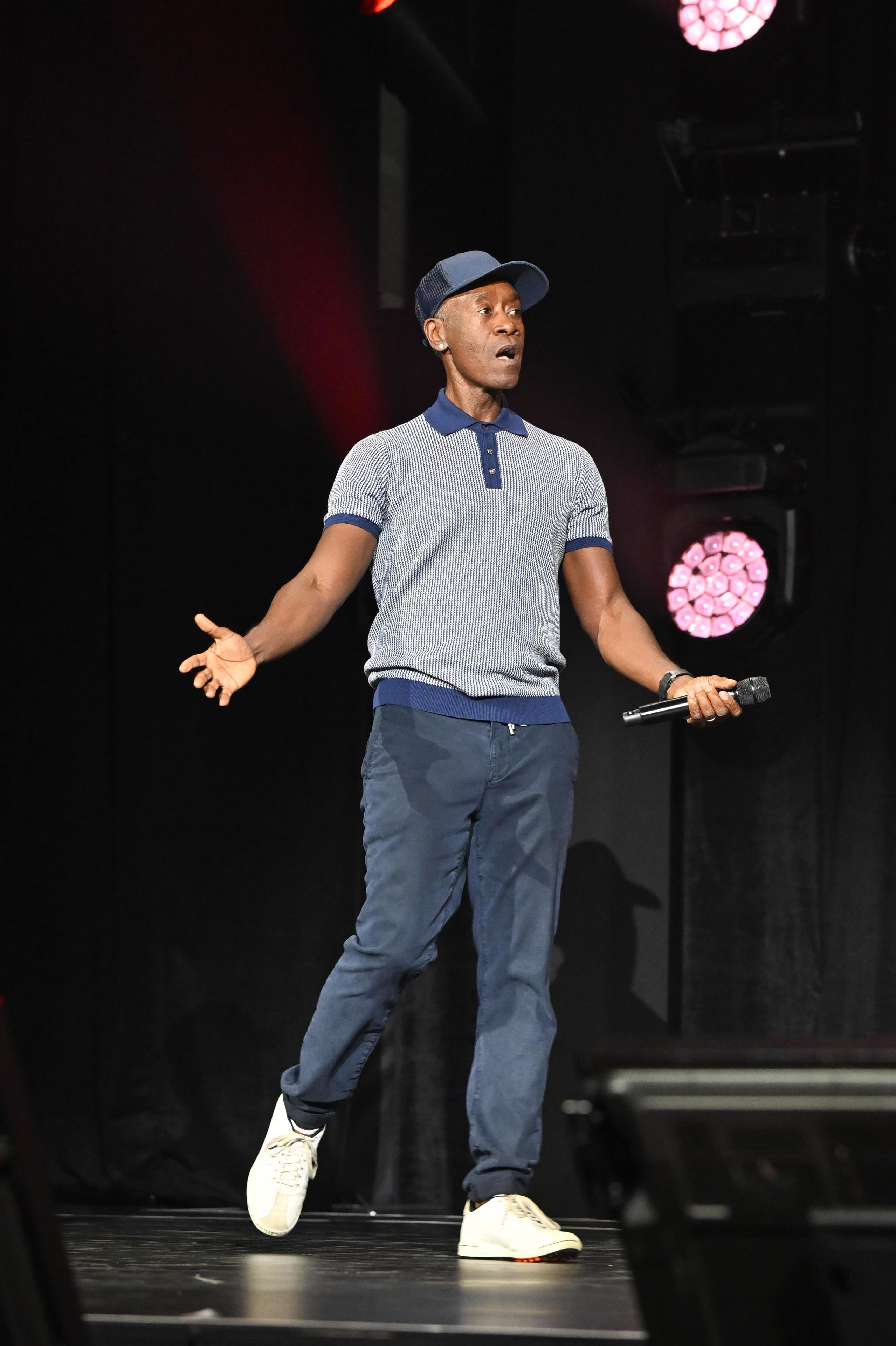 Don Cheadle during the 'Armor Wars' panel at D23