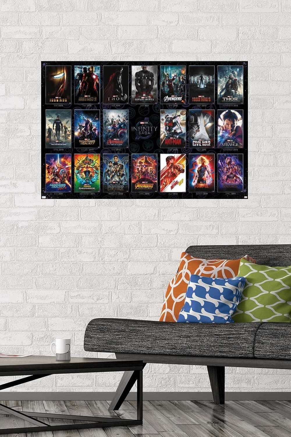 Trends International Marvel Avengers: The Infinity Saga-One Sheet Grid Wall Poster, 22.375 in x 34 in, Unframed Version, Bedroom