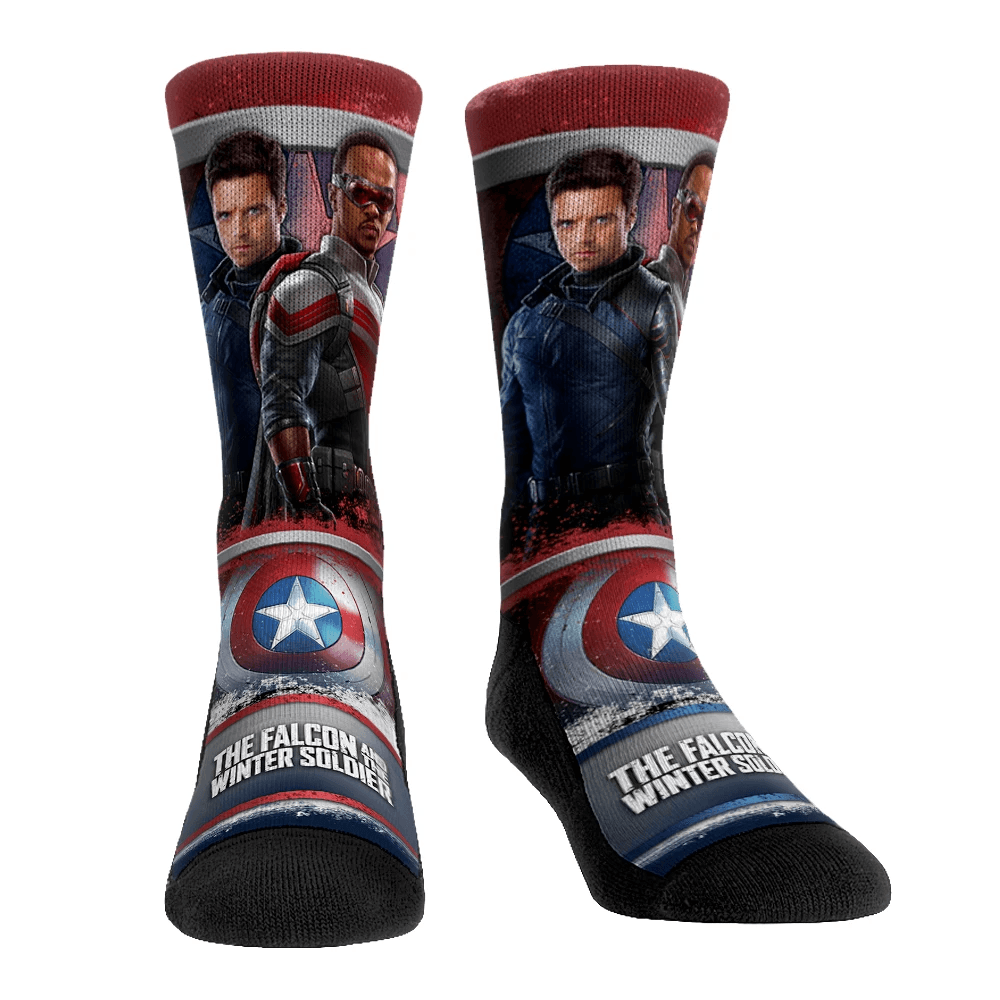 <a href=https://rockemsocks.com/collections/the-falcon-and-the-winter-soldier/products/the-falcon-and-the-winter-soldier-dynamic-duo>Dynamic Duo Socks</a> / Rock ‘Em Socks