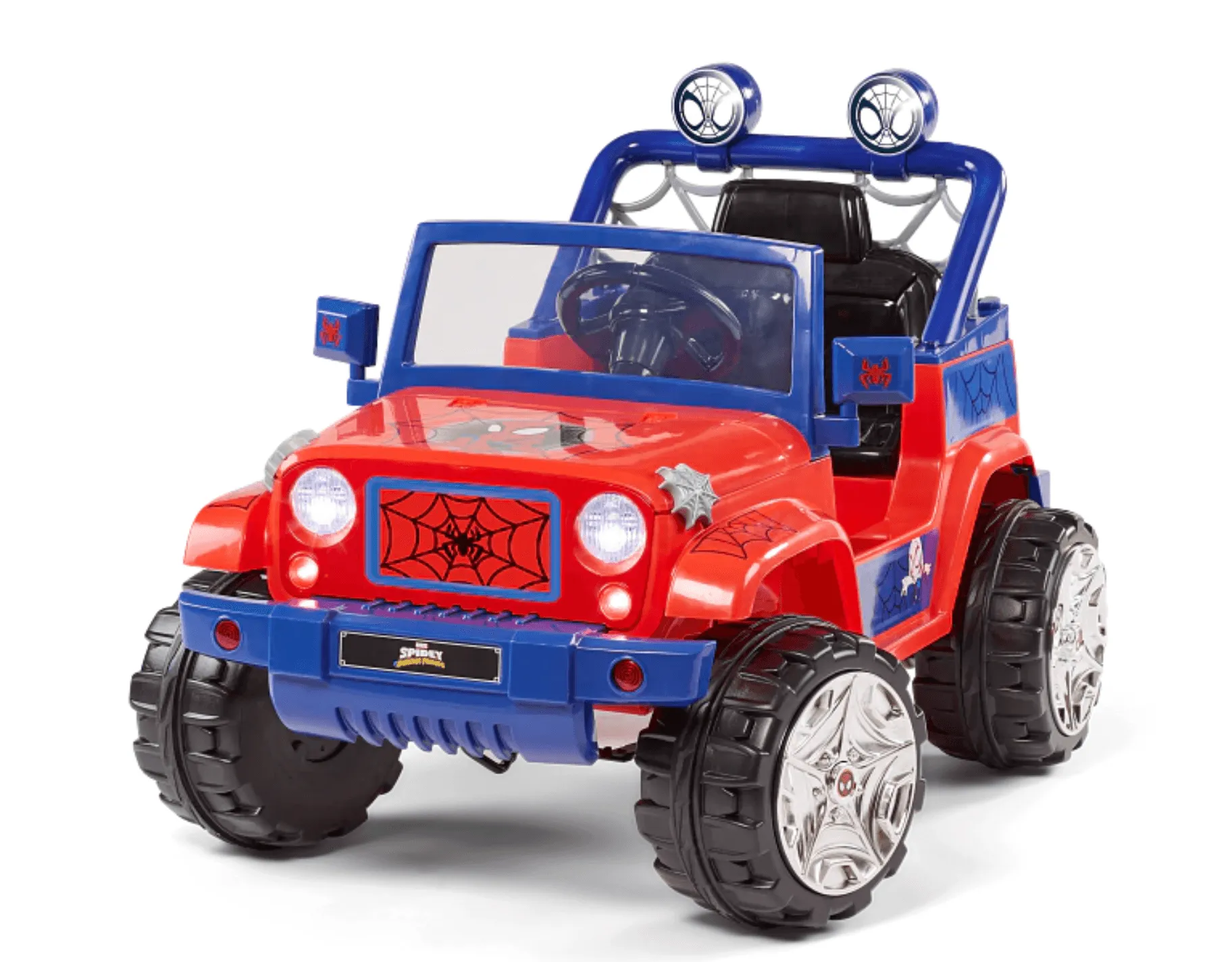 Spider-Man Dune Buggy / shop it <a href=https://kidtraxtoys.com/collections/all-toys/products/spider-man-dune-buggy?variant=16087453696043>here</a>