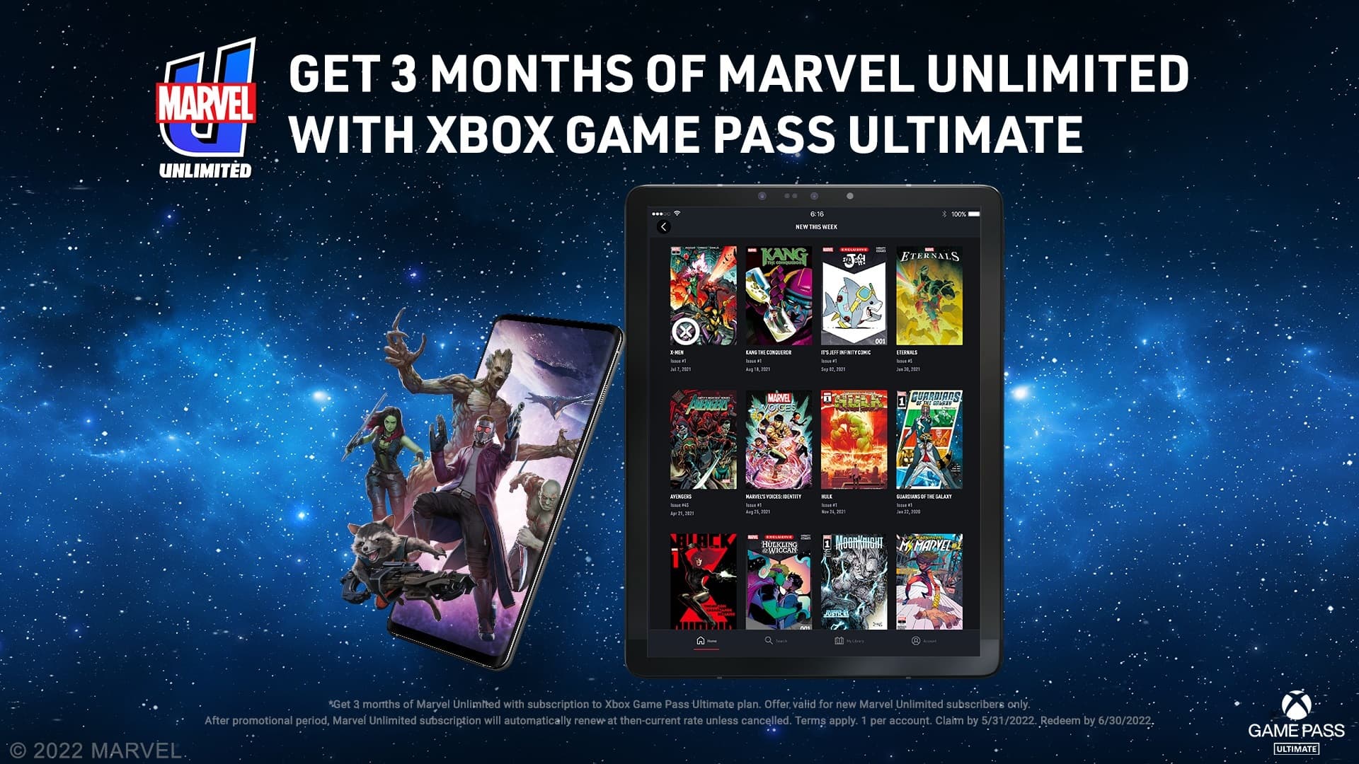 Get three months of Marvel Unlimited free with Xbox Game Pass Ultimate!