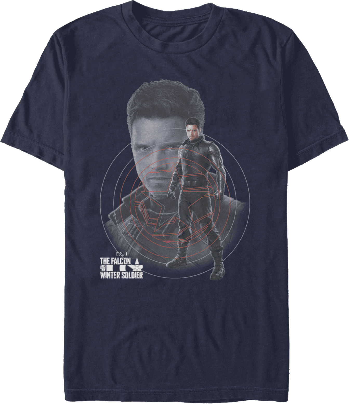 <a href=https://www.hottopic.com/product/marvel-the-falcon-and-the-winter-soldier-winter-hero-girls-t-shirt/15222170.html>Winter Soldier Hero T-Shirt</a> / Hot Topic