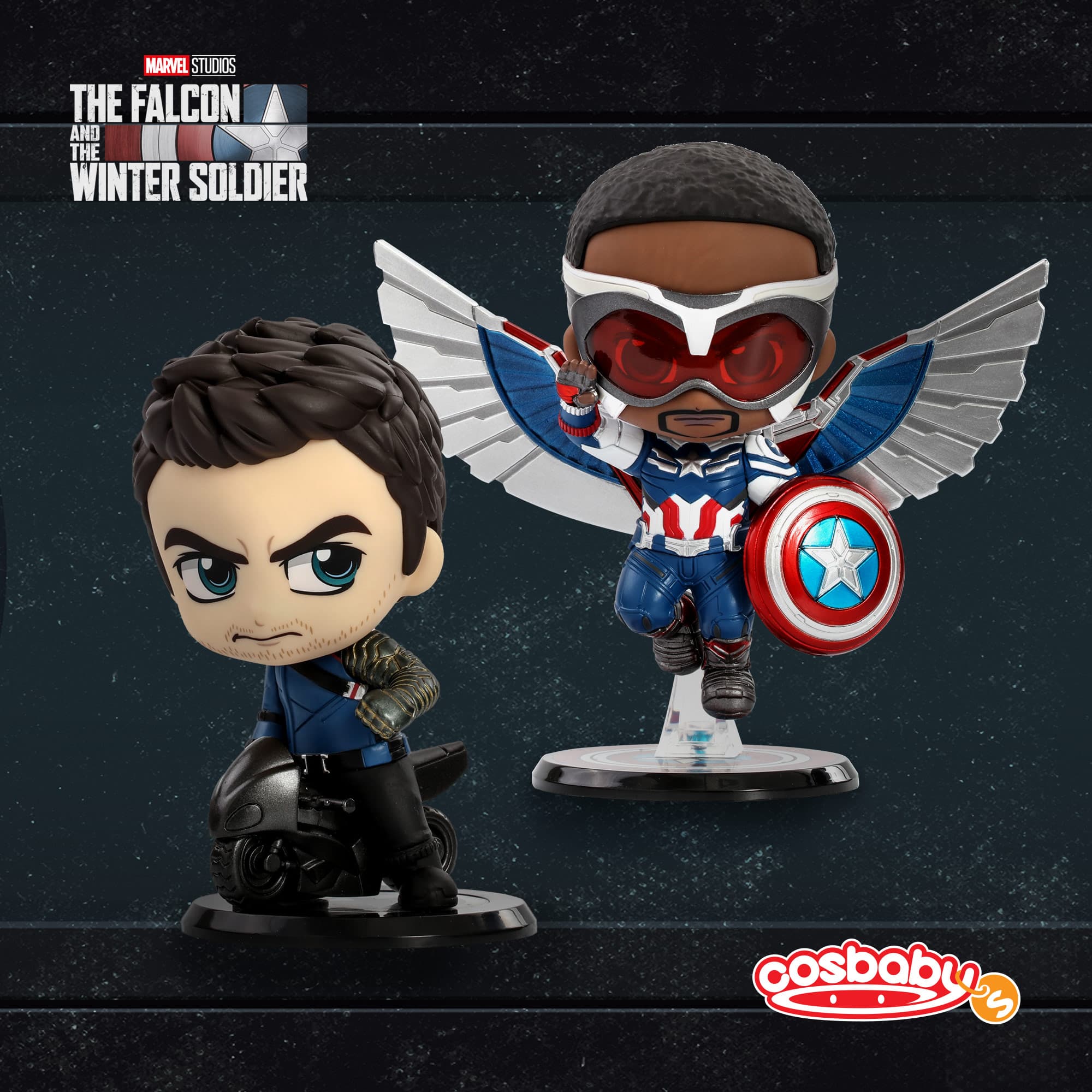 Captain America and Winter Soldier Cosbabies Bobble Heads / Shop Disney
