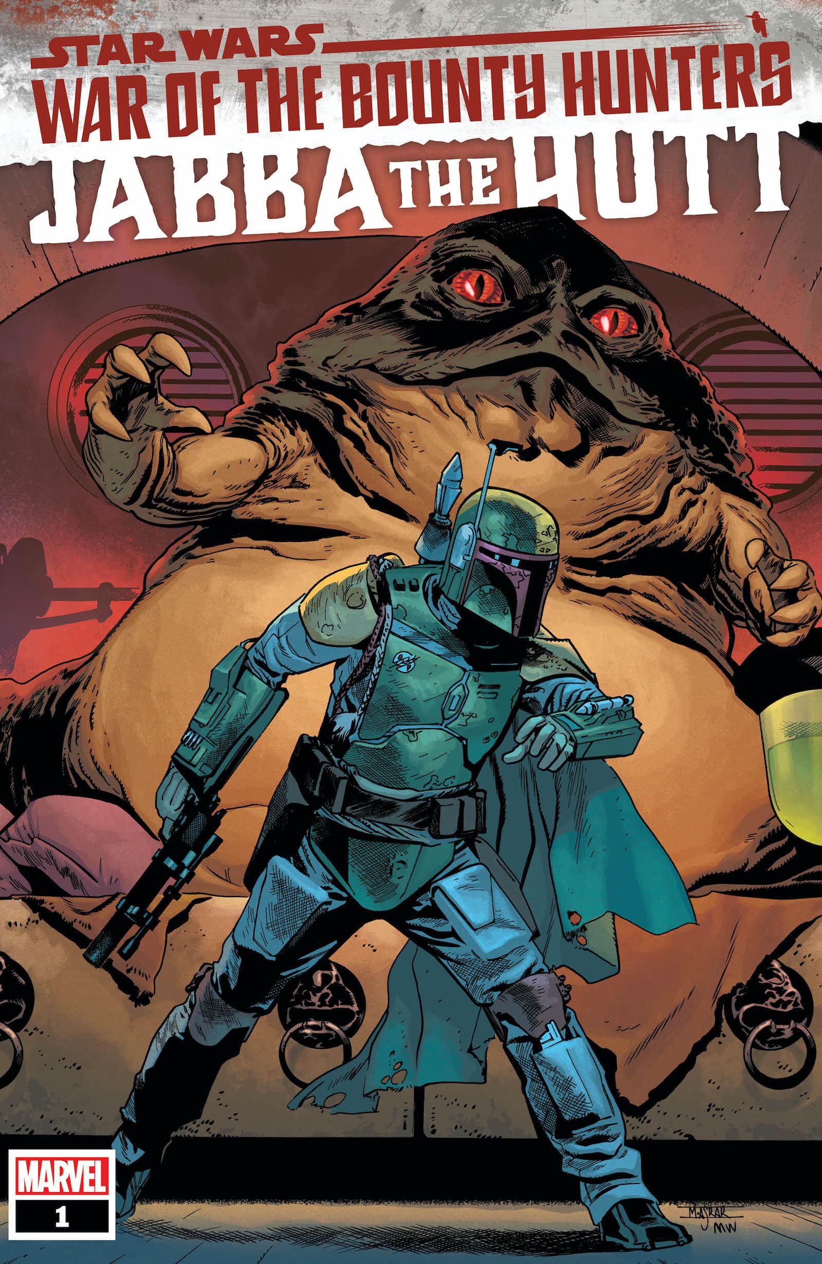 STAR WARS: WAR OF THE BOUNTY HUNTERS — JABBA THE HUTT #1 cover by Mahmud Asrar