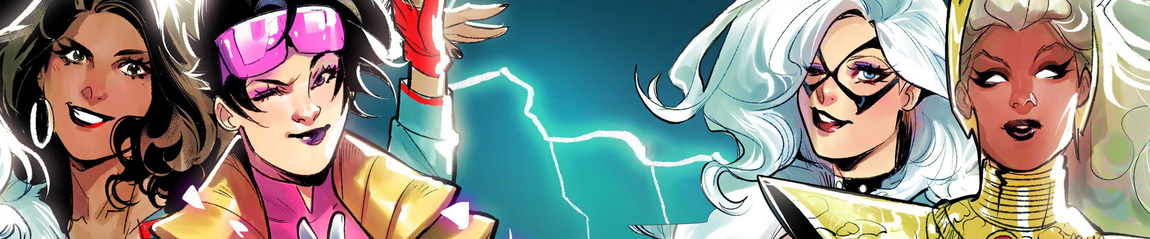 Women of Marvel Background America Chavez Jubilee Black Cat Storm Lightning