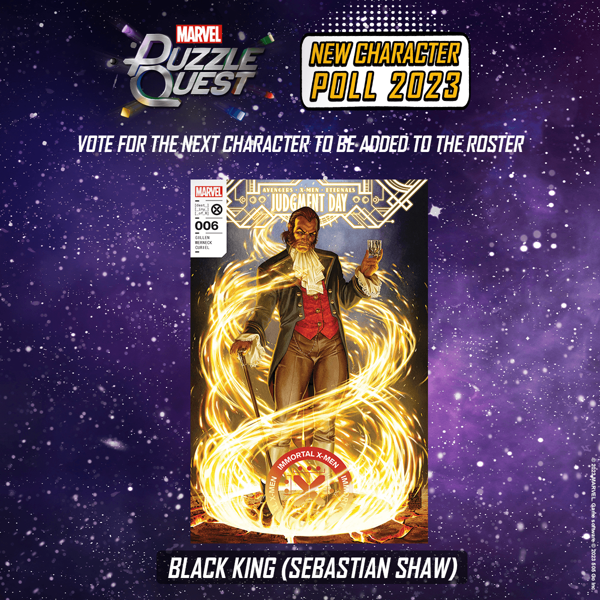 MARVEL Puzzle Quest Black King (Sebastian Shaw)